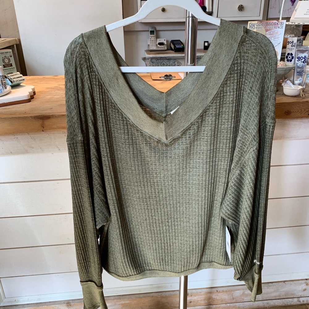 Free People slouchy long sleeve top